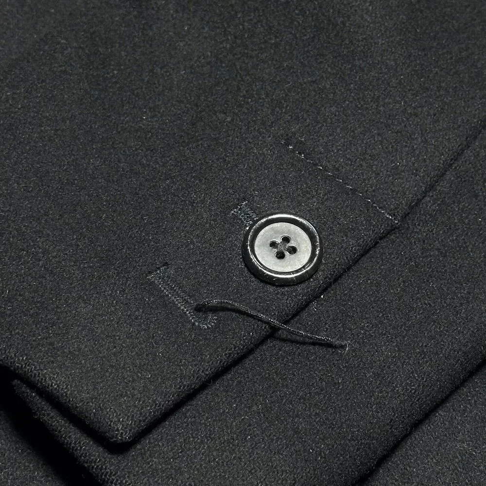 J Crew Double Breasted Wool Blend Insulated Black Coat Women's Size Medium - Picture 5 of 16